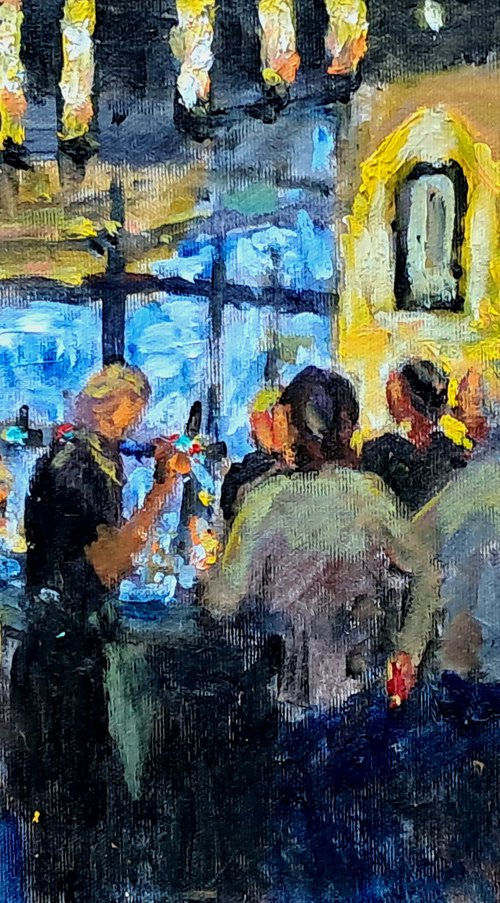 Bar drinkers by Dimitris Voyiazoglou