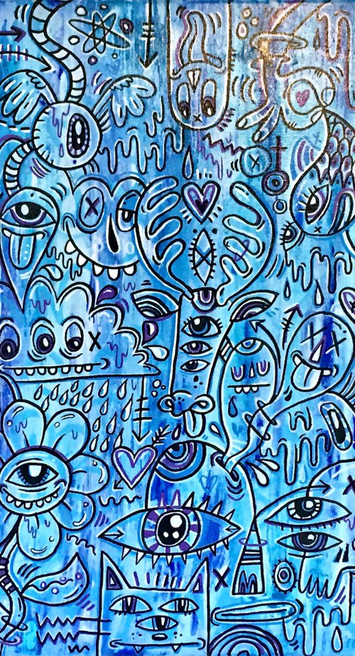 Blue Abstract 1 by Luke Crump