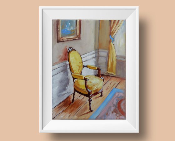 Yellow chair.