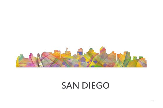 San Diego California Skyline WB1