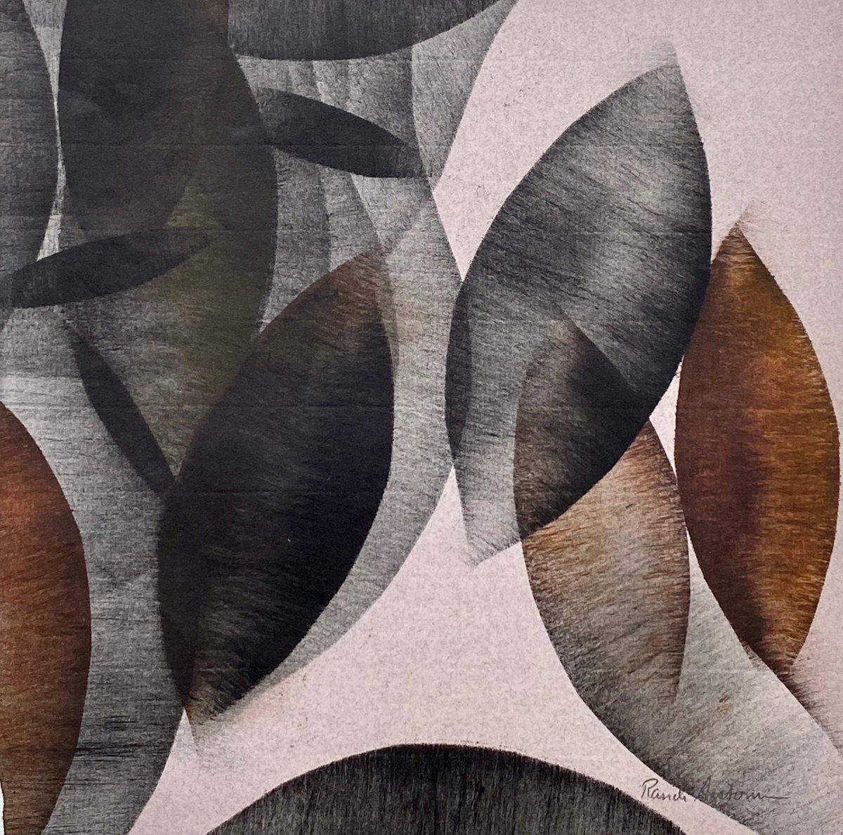 Graphic Abstract Limited Edition Print By Randi Antonsen, 10 X 10", Still Daylight, Original Artwork