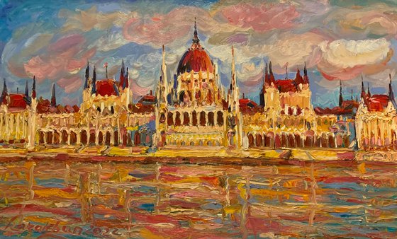 Budapest - Cityscape. Hungary - Architerture parliament - 60x100