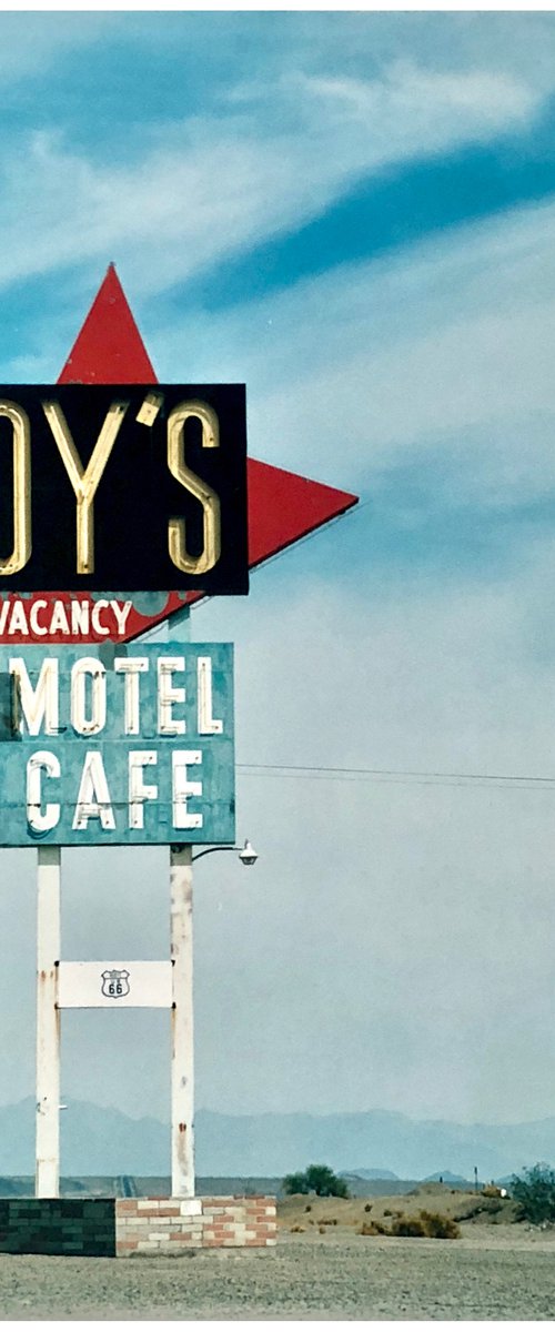 Roy's Motel Sign, Amboy Road, California by Richard Heeps