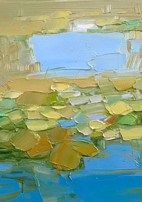 Waterlilies, Original oil Painting, Handmade artwork, One of a Kind by Vahe Yeremyan