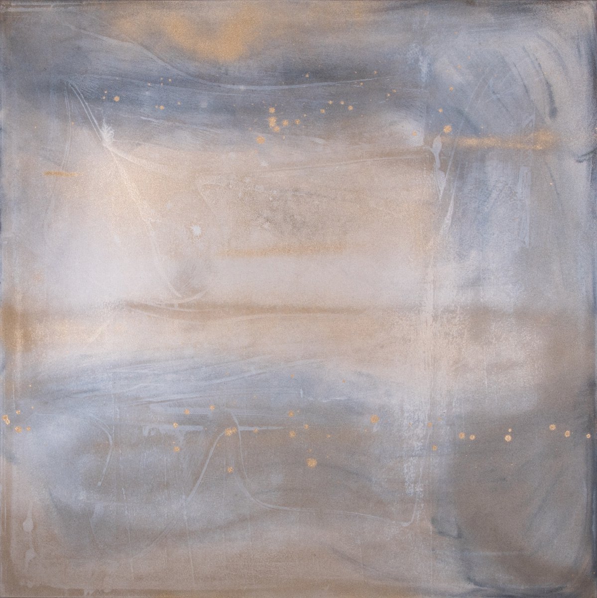 Abstract Acrylic Painting By Rokas Berziunas, 55 X 55", No. 20 - 07 (140 X 140 Cm ), Original Artwork