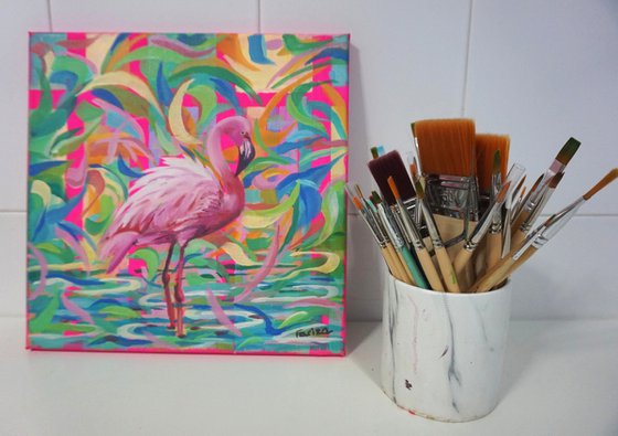 Colorful flamingo