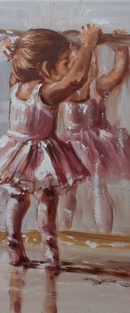 " ONE DAY ... " original painting window  palette knife GIFT by Monika Luniak