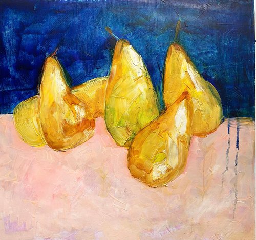 Pears - oil painting by Olga Pascari