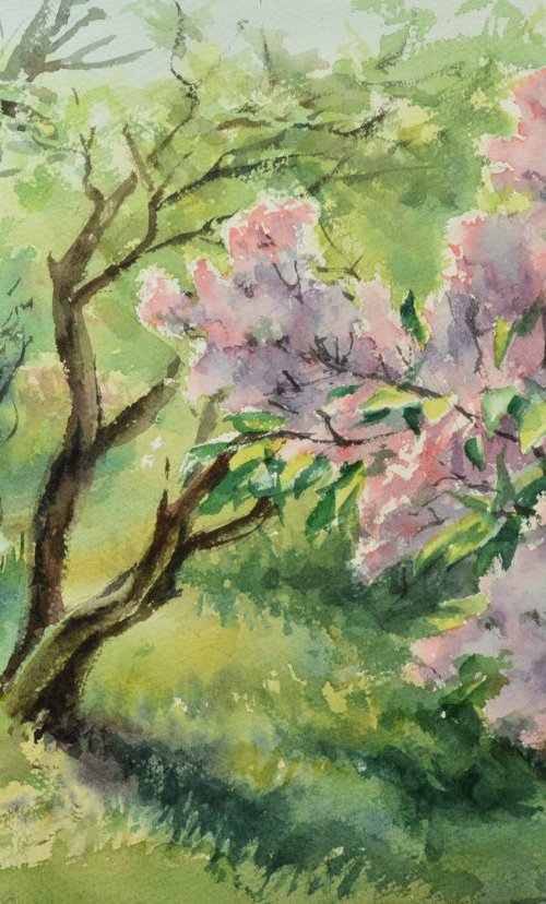 Lilac garden by Lida Duchnewitsch