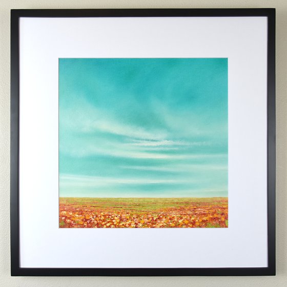 Poppy Field - Blue Sky Landscape