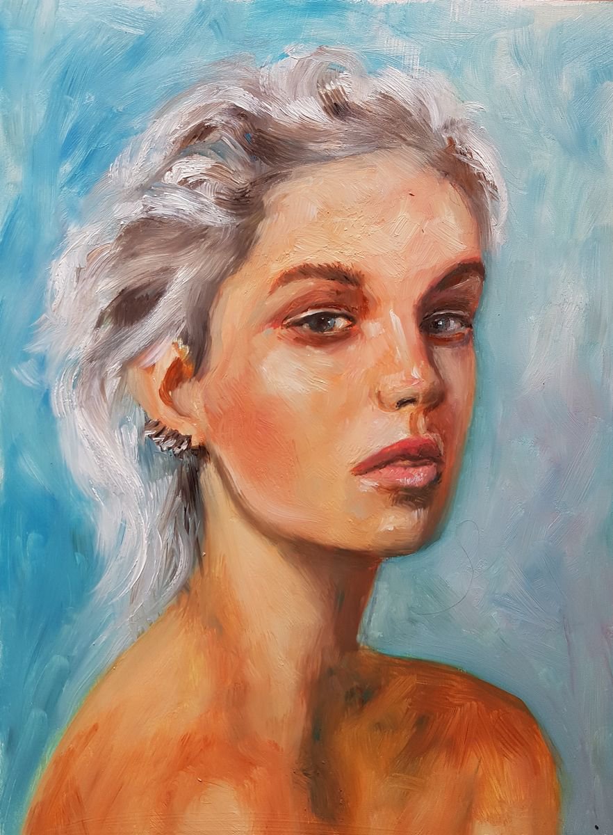 My Grey Hair By Els Driesen, 12 X 16, Artwork For Sale On Artfinder