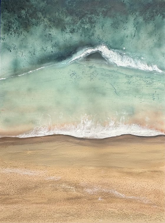 Whitsundays green beige golden sand set of 2