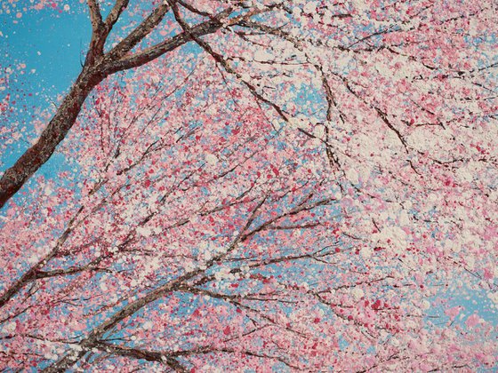 CHERRY BLOSSOM DANCES IN THE BLUE SKY