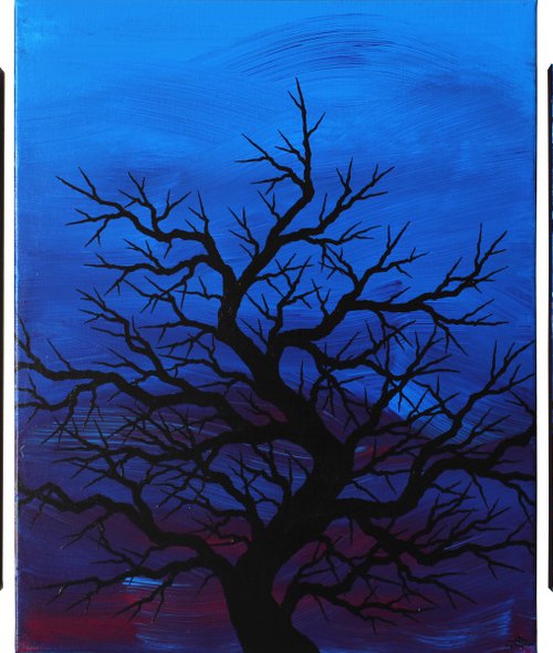Dark silhouette of tree by Jonathan Pradillon