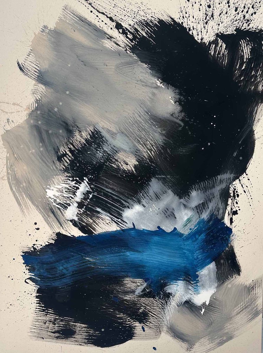 Abstract Acrylic Painting By Omar Obaid, 59 X 79", The Divine 2, Original Artwork