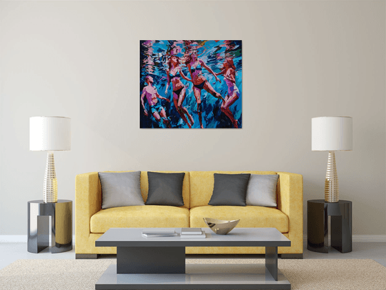 Over the blue mirror