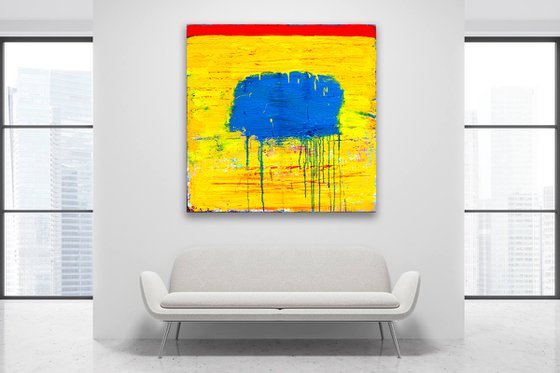LARGE PAINTING - THREE COLORS 02 -