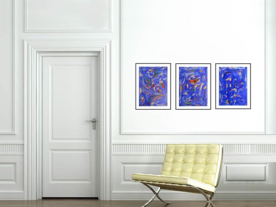 luminescence / triptych 35,43 x 15,75 in (90 x 40 cm)