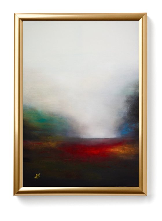 'Misty Mornings' Large Abstract Painting