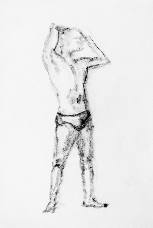 Macho.  Original nude drawing. by Yury Klyan