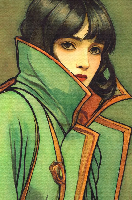 Art Nouveau Beautiful Girl