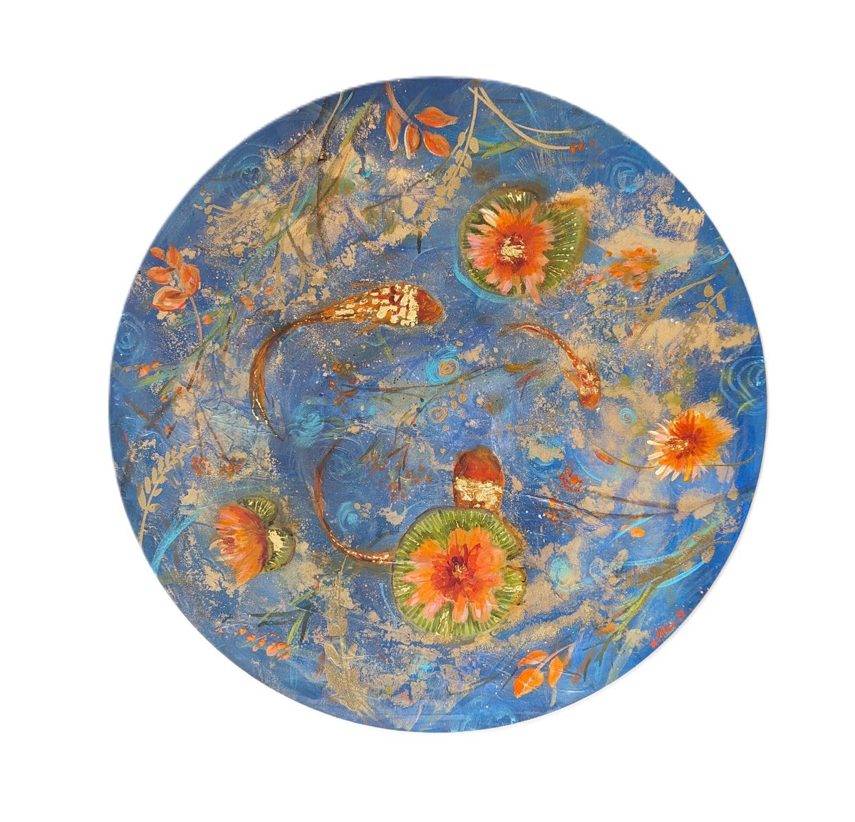 Illustrative Animal Painting By Loetitia Pillault, 24 X 24", Joy Of The Abyss., Original Artwork