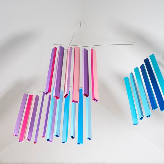 Moving stripes mobile No. 1