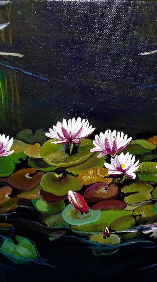 Water Lilies II 2017 by Nancy Brockmon