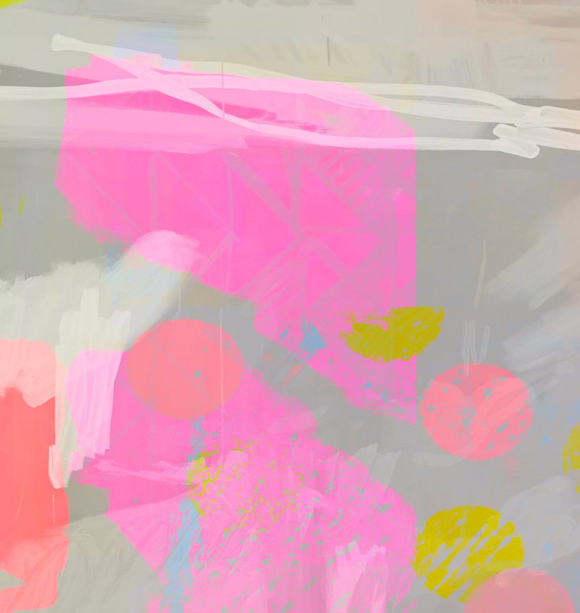 Abstract Print By The Most Active, 17 X 17", Forgotten Noise, Original Artwork