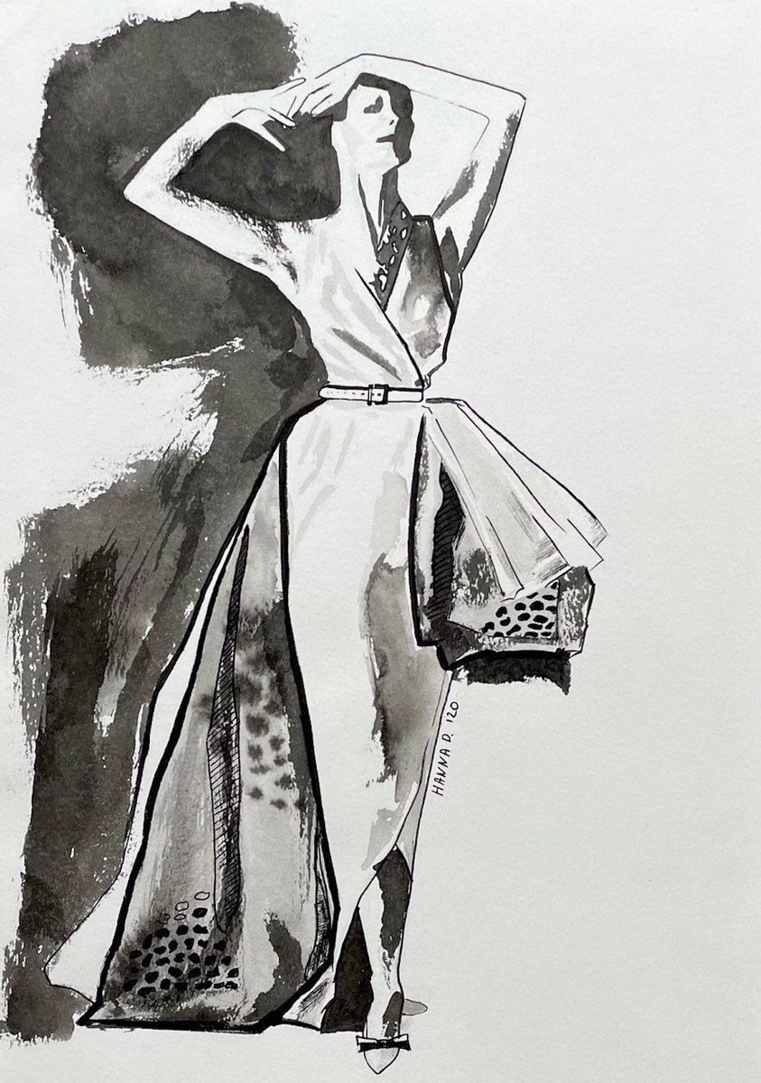 Fashion woman in dress by Hanna Denysenko