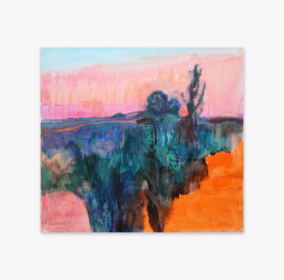 Pink and orange landscape