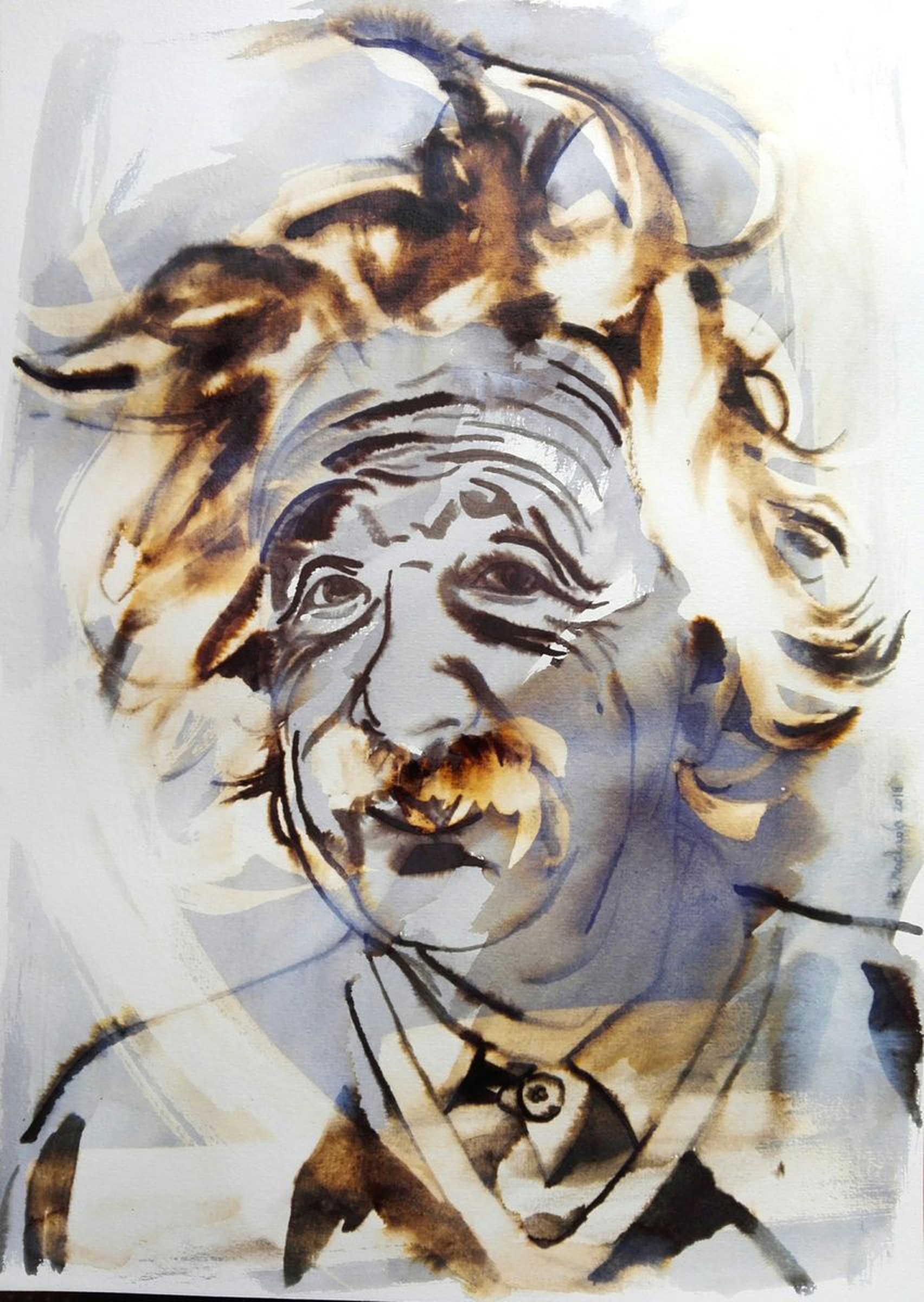 Celebrity Albert Einstein Face Famous Man Head Artfinder