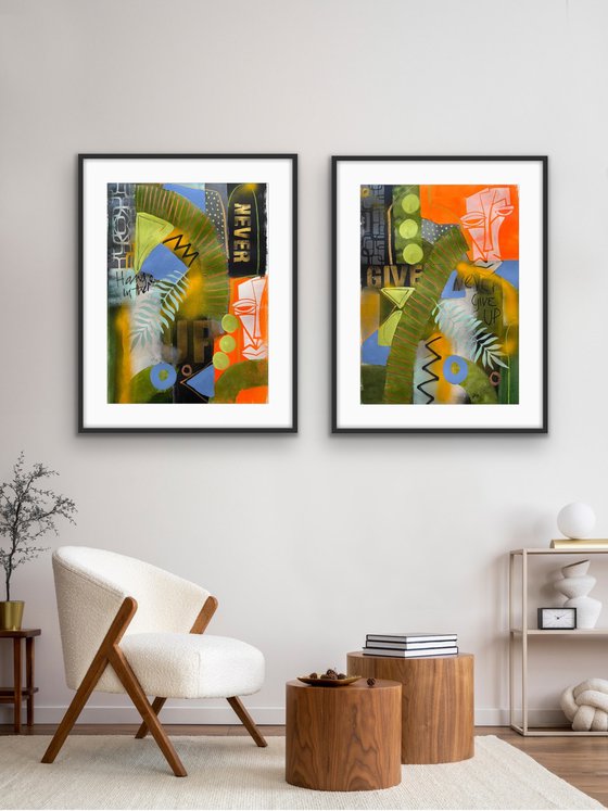 Never Give Up (Diptych)