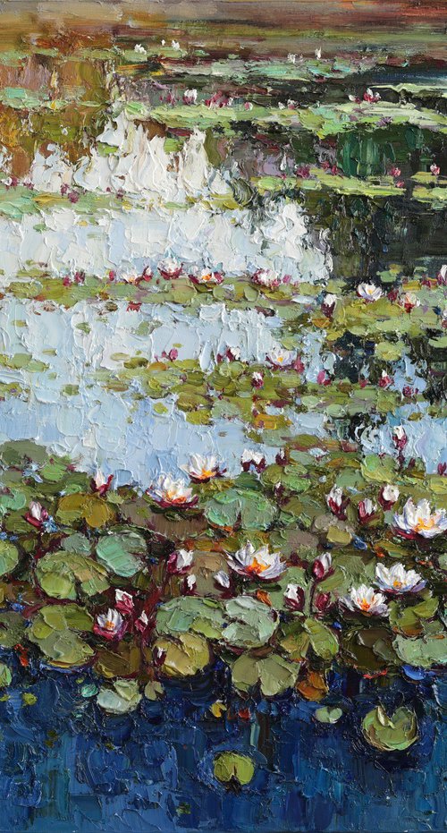 White Water Lilies by Anastasiia Valiulina