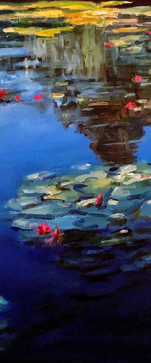 Blue lake morning by Arun Prem