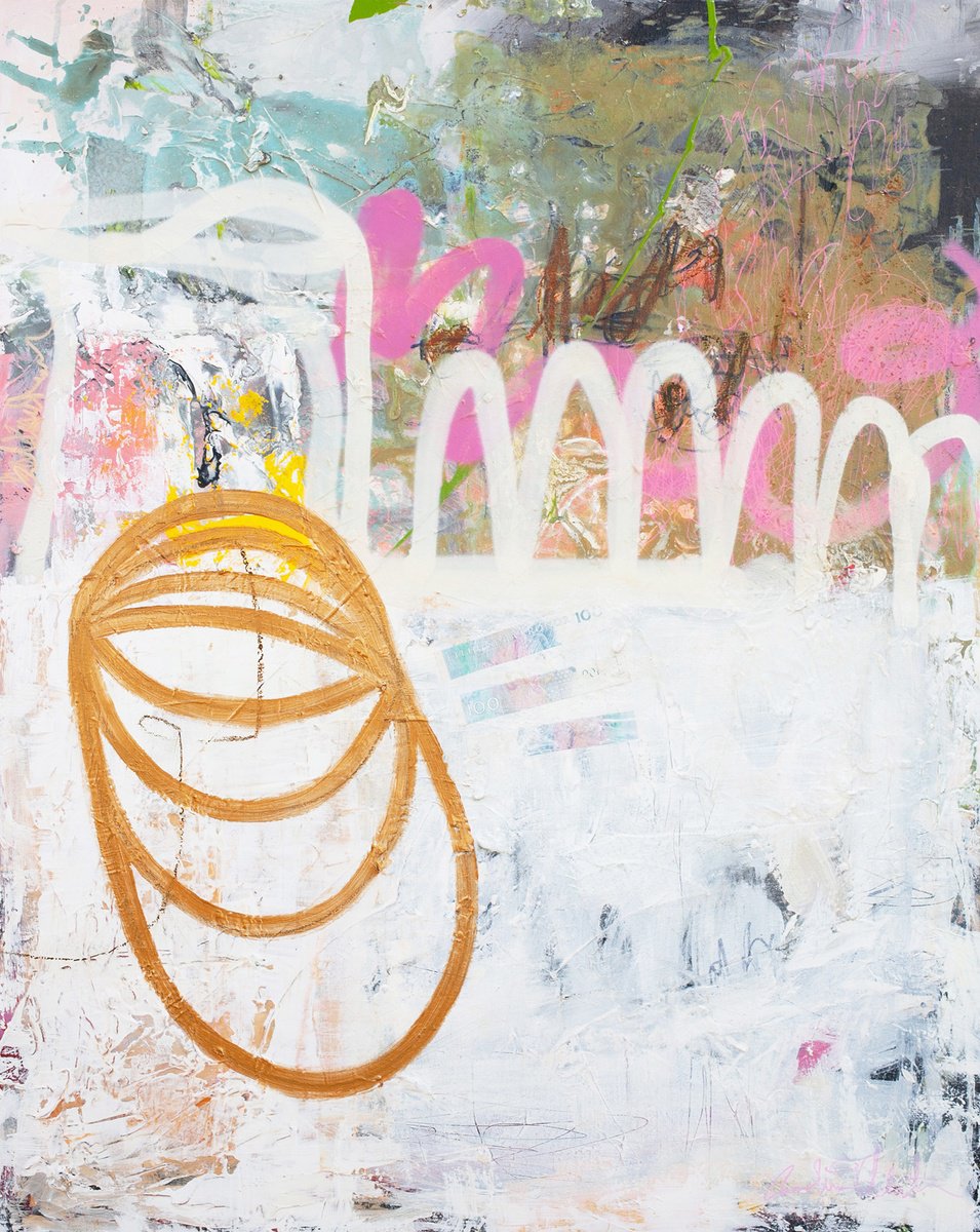 Organic Abstract Acrylic Painting By Carolina Alotus, 31 X 39, Independence, Original Artwork