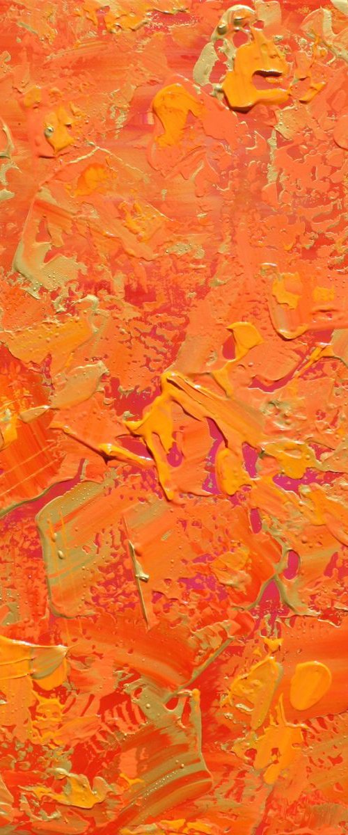 Gold, Orange, Yellow Mid Century Abstract by Robert Lynn