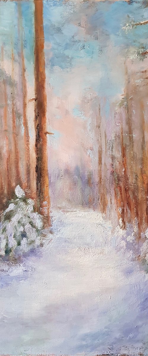 Winter in the forest by Svetlana Grishkovec-Kiisky