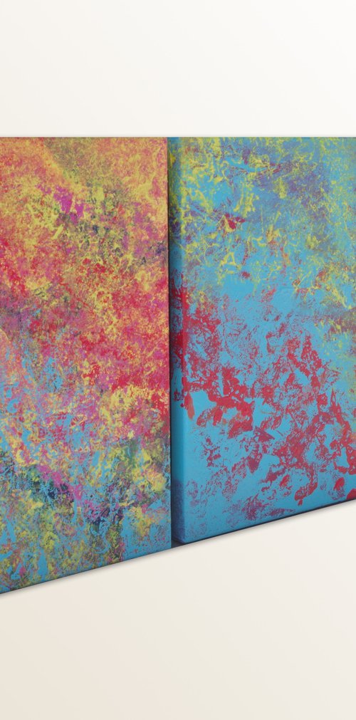 Mystical, Triptych n° 3 Paintings by Davide De Palma