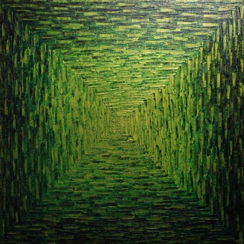 Large verdant square gradient by Jonathan Pradillon