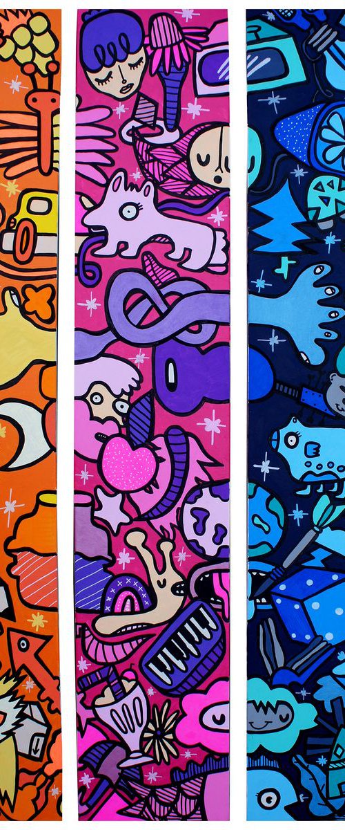 Tangle Triptych by Kev Munday
