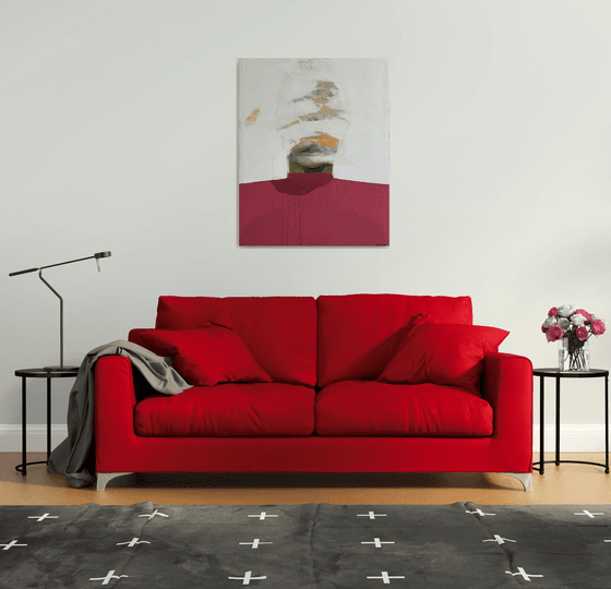 Abstracted face white