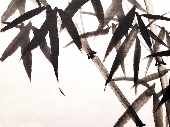 Bamboo forest - Bamboo series No. 2121 - Oriental Chinese Ink Painting