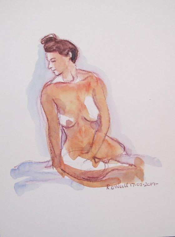 Seated female nude