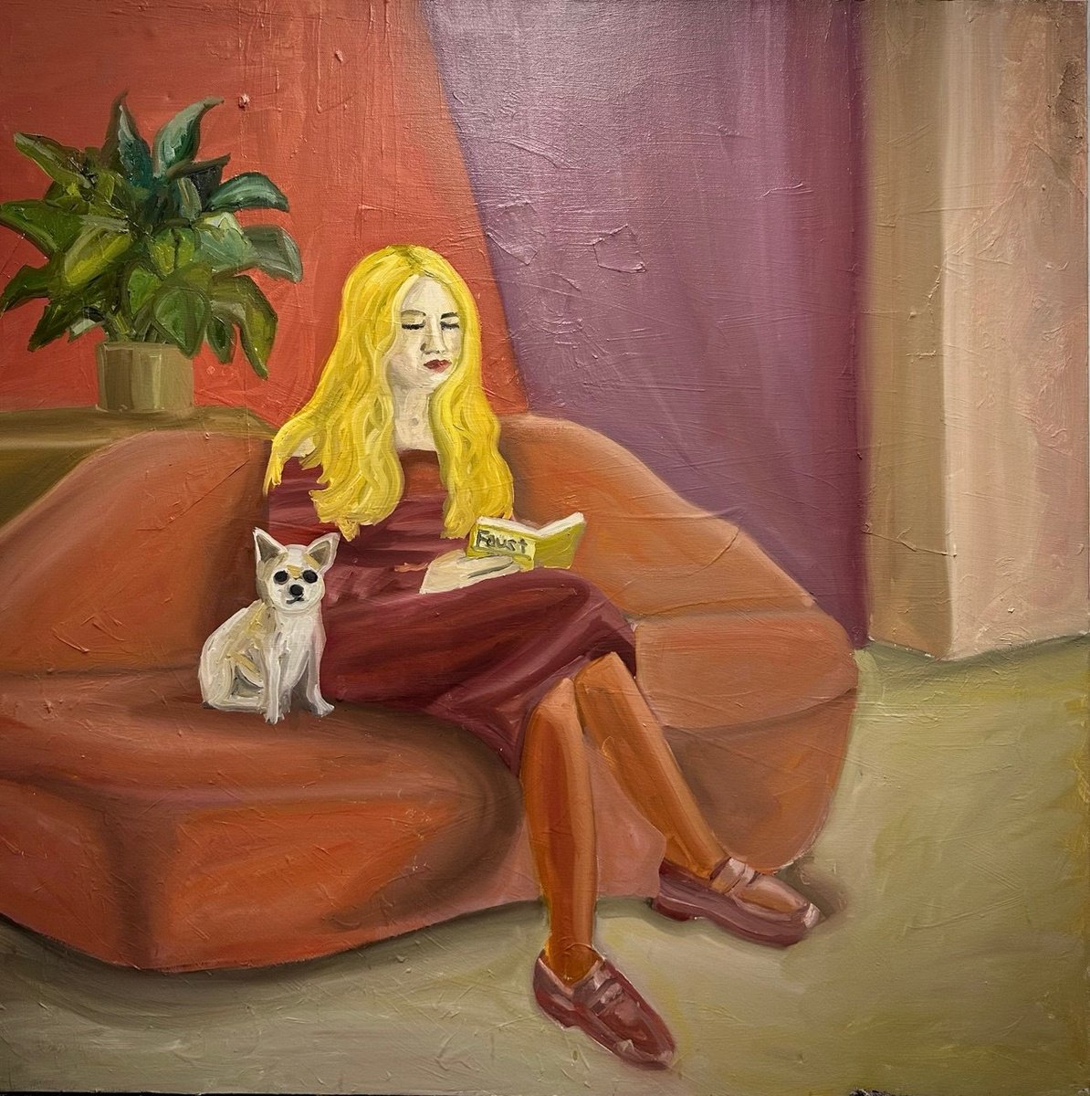 Surrealistic Oil Painting , Goethes Faust By Barbara Friehs, 39 X 39, Artwork For Sale On Artfinder