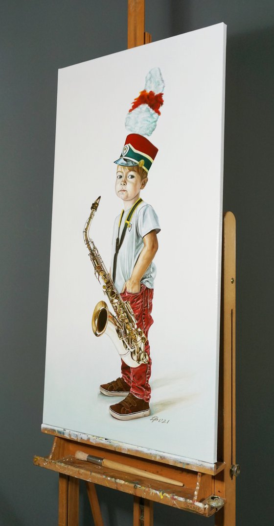 A little saxophonist