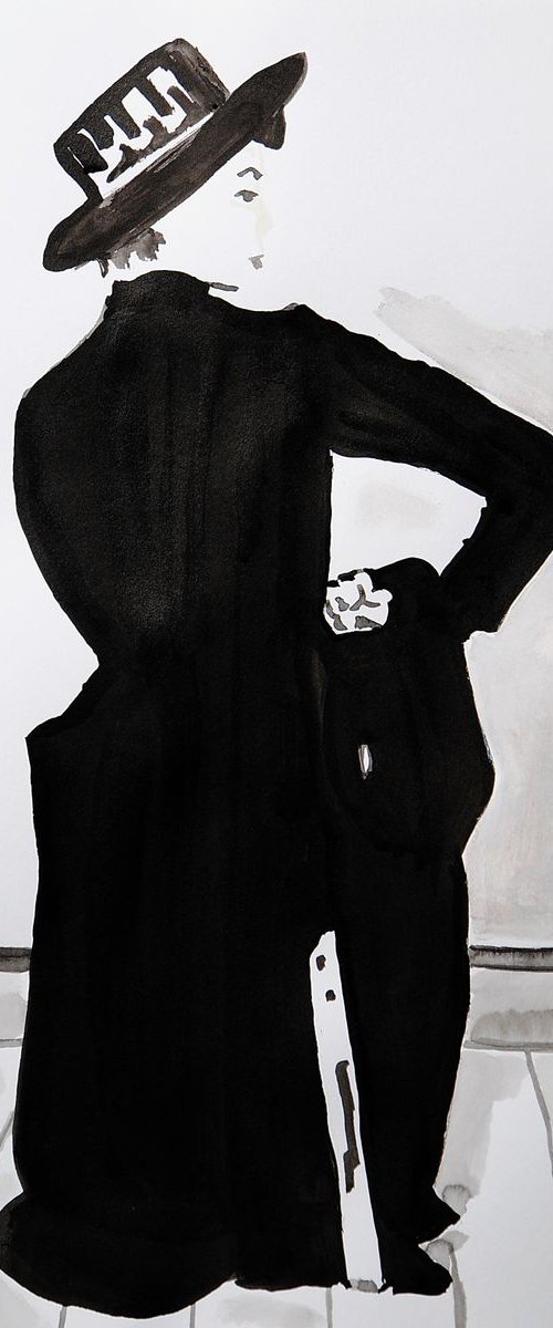 Women in a black suit by Alexandra Djokic