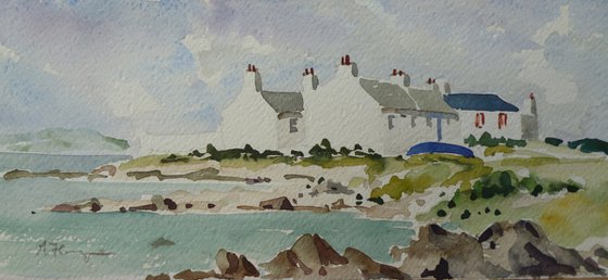 The Blue boat at the Bull Wall