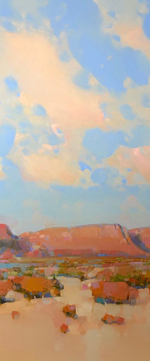 Canyon Road, Landscape, Original oil painting, One of a kind Signed by Vahe Yeremyan