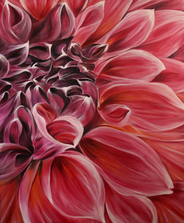 Dahlia 2019 Acrylic Painting By Shveta Saxena Artfinder